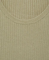 Mango Women's Ribbed Knit Midi Dress