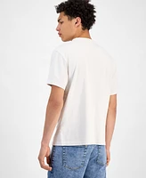 Sun + Stone Men's Jack Short Sleeve Striped Tropical Graphic Crewneck T-Shirt, Exclusively at Macy's