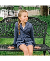 Hope & Henry Toddler Girls Dressy Knit Jacquard Riding Blazer