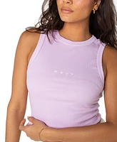Roxy Juniors' Roxify Ribbed Logo Cropped Tank Top