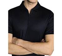 Charles Tyrwhitt Men's Mercerized Cotton Short Sleeve Zipper Polo Shirt