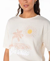 Roxy Juniors' Paraiso Cotton Oversized Graphic T-Shirt