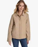 Nautica Jeans Women's Collared Solid Trench Coat
