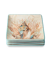 Certified International Escape to the Sea 4-Pc. Dinner Plates, Service For 4