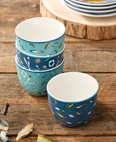 Certified International Wake At The Lake 4-Pc. Ice Cream Bowls, Service For 4