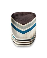 Certified International Wake At The Lake 3-d Oar 4-Pc. Canape Plates, Service For 4
