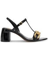 Vince Camuto Women's Chirie Chain T-Strap Block-Heel Sandals