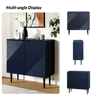 Burkart 35"Tall And 2Doors Modern Accent Cabinet