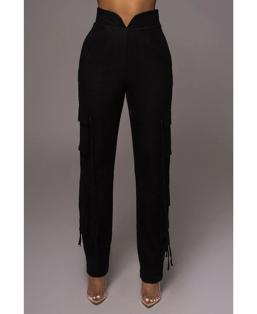 Jluxlabel Women's Better Half Linen Utility Pants