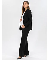 Pietro Brunelli Maternity Tailored Linen Mix Textured Harper Blazer