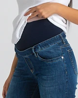 Pietro Brunelli Maternity Wide-Leg & High-Waist Belly Band Dad Jeans
