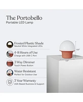 Portobello 6.6' Indoor/Outdoor Usb-c Rechargeable Portable Led Table Lamp with 3-Way Dimmer