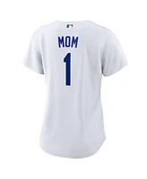 Nike Women's White Los Angeles Dodgers 1 Mom Home Replica Jersey