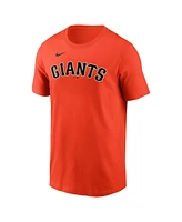 Nike Men's Justin Verlander Orange San Francisco Giants Fuse Name Number T-Shirt