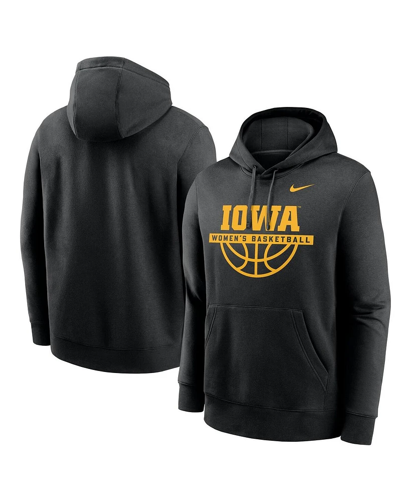 Nike Men's Black Iowa Hawkeyes Women's Basketball Club Fleece Pullover Hoodie