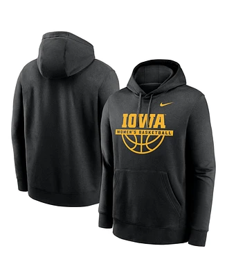 Nike Men's Black Iowa Hawkeyes Women's Basketball Club Fleece Pullover Hoodie
