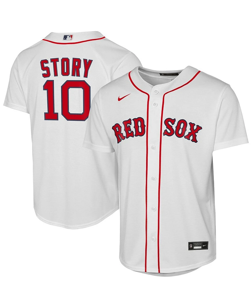 Nike Big Boys and Girls Trevor Story White Boston Red Sox Home Replica Player Jersey