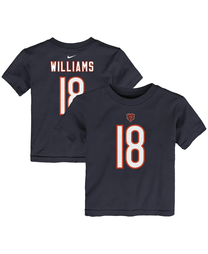 Nike Toddler Caleb Williams Navy Chicago Bears Player Name Number T-Shirt
