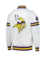 Starter Men's White Minnesota Vikings Scout Full-Snap Varsity Jacket