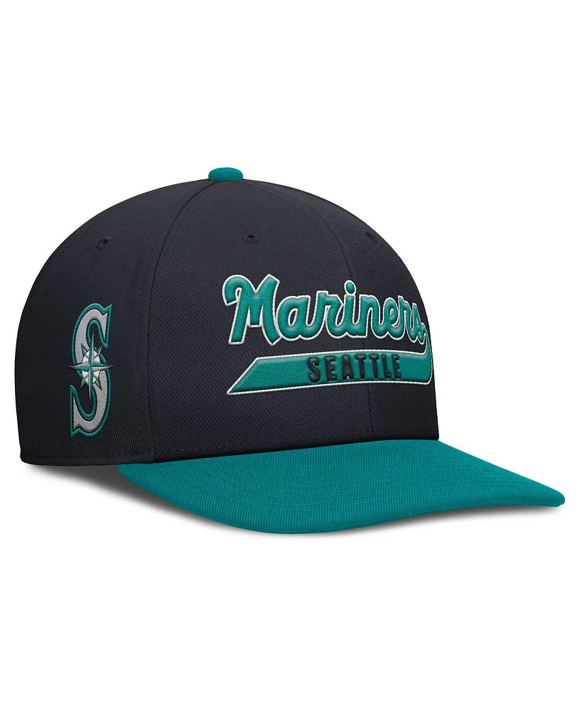 Nike Men's Navy/Aqua Seattle Mariners Pro Performance Snapback Hat