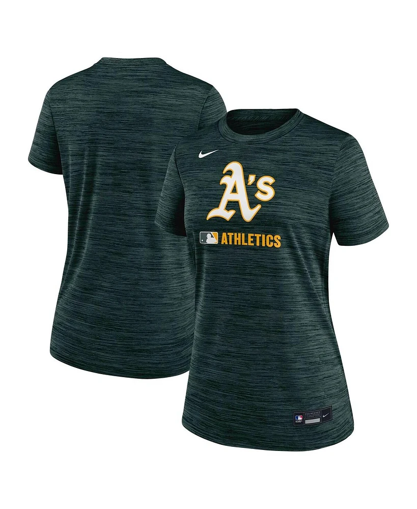 Nike Women's Green Athletics Authentic Collection Velocity Performance T-Shirt