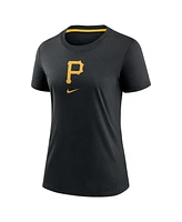 Nike Women's Black Pittsburgh Pirates Authentic Collection Early Work Tri-Blend T-Shirt