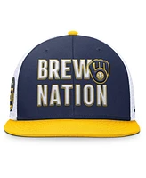 Nike Men's Navy/Yellow Milwaukee Brewers Pro Trucker Snapback Hat