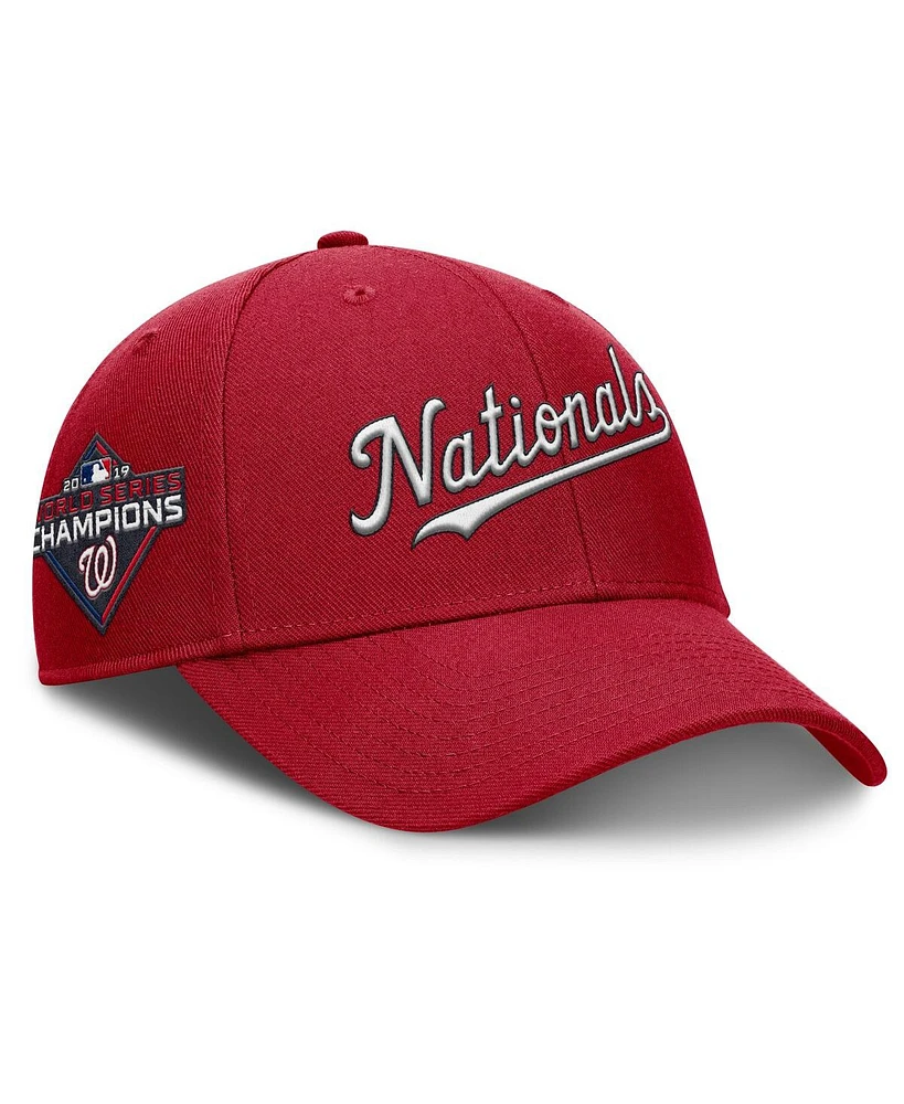 Nike Men's Red Washington Nationals Rise Gaberdine Adjustable Hat