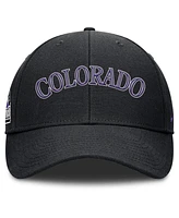 Nike Men's Black Colorado Rockies Rise Gaberdine Adjustable Hat