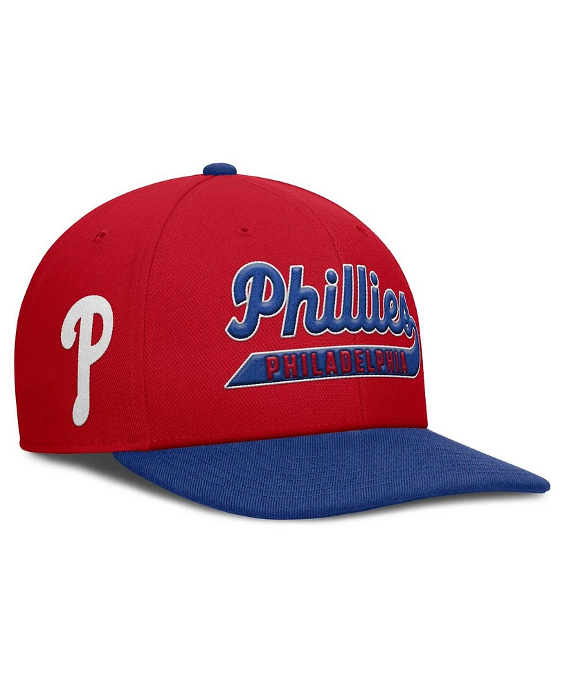 Nike Men's Red/Royal Philadelphia Phillies Pro Performance Snapback Hat