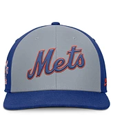 Nike Men's Gray/Royal New York Mets Pro Performance Snapback Hat