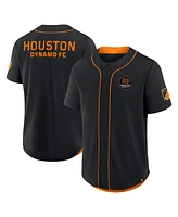 Fanatics Men's Black Houston Dynamo Fc Injury Time Baseball Jersey