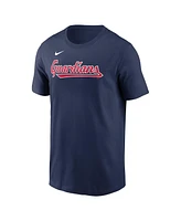 Nike Men's Jose Ramirez Navy Cleveland Guardians Fuse Name Number T-Shirt