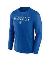 Fanatics Men's Heather Blue Tampa Bay Lightning Transition Long Sleeve T-Shirt