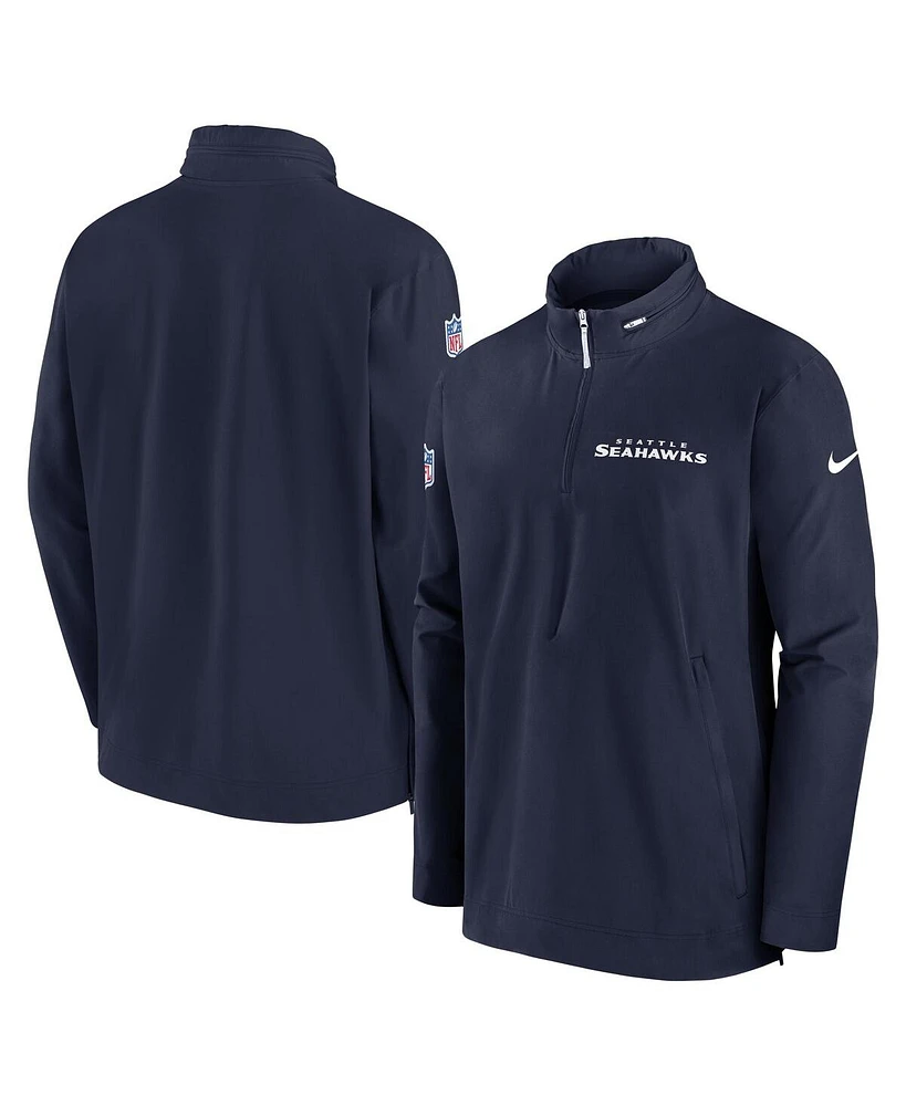 Nike Men's College Navy Seattle Seahawks Coach Half-Zip Jacket