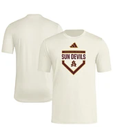 Adidas Men's Cream Arizona State Sun Devils Home Plate Pre-Game T-Shirt