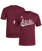 Adidas Men's Maroon Mississippi State Bulldogs Fresh Wordmark T-Shirt