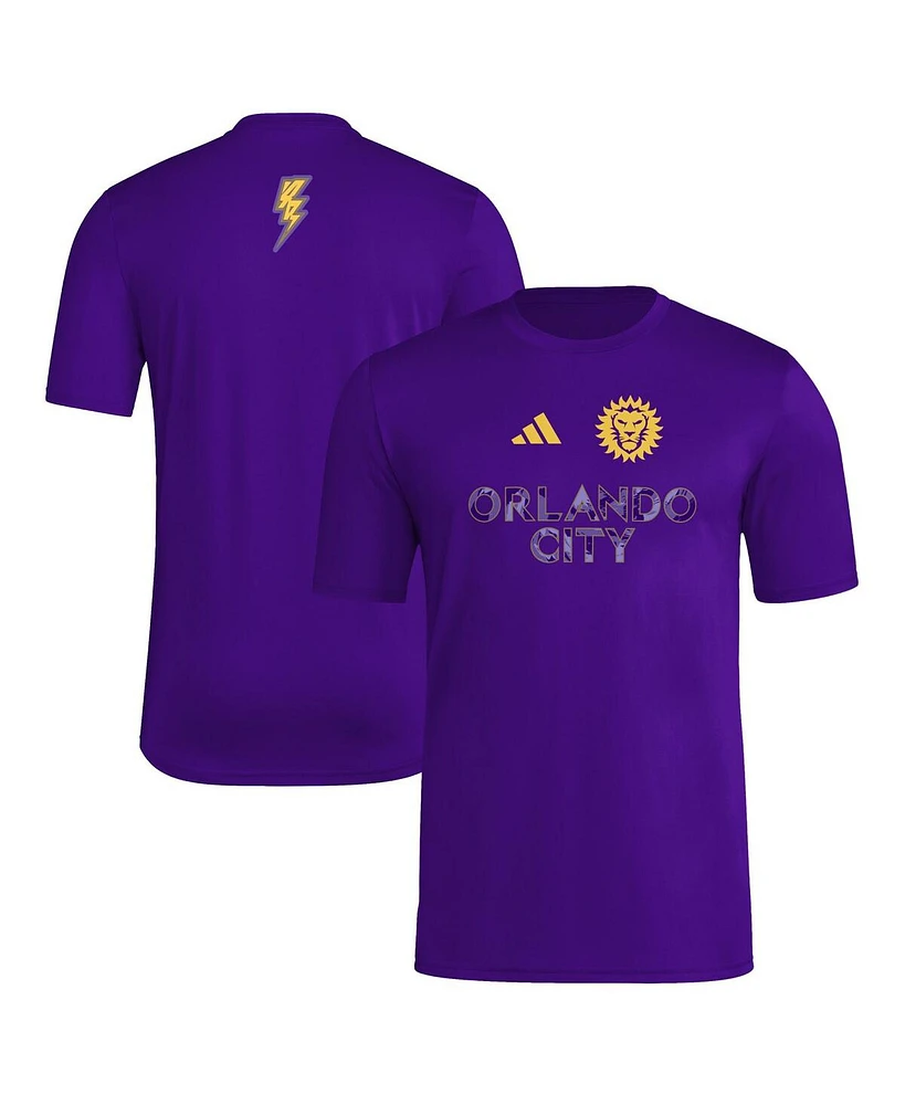 Adidas Men's Purple Orlando City Sc 2025 Jersey Hook Aeroready T-Shirt