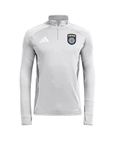 Adidas Men's Silver San Diego Fc 2025 Quarter-Zip Long Sleeve Training Top