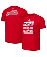 Adidas Men's Red Louisville Cardinals Honor Support Pre-Game T-Shirt