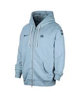 Nike Men's Light Blue Philadelphia 76ers Authentic Standard Issue Full-Zip Hoodie Jacket