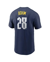 Nike Men's Alec Bohm Navy Philadelphia Phillies 2024 City Connect Fuse Name Number T-Shirt