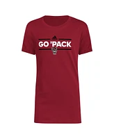 Adidas Big Boys and Girls Red Nc State Wolfpack Basic Dassler T-Shirt