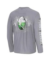 Tommy Bahama Men's Gray New York Jets Oasis Endzone Lux Long Sleeve T-Shirt
