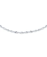Bling Jewelry Singapore Chain Twisted Curb Anklet Ankle Bracelet .925 Sterling Silver