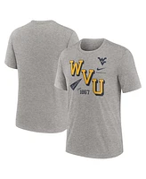 Nike Men's Heather Gray West Virginia Mountaineers Blitz Roll Call Tri-Blend T-Shirt