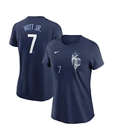 Nike Women's Bobby Witt Jr. Navy Kansas City Royals Connect Fuse Name Number T-Shirt