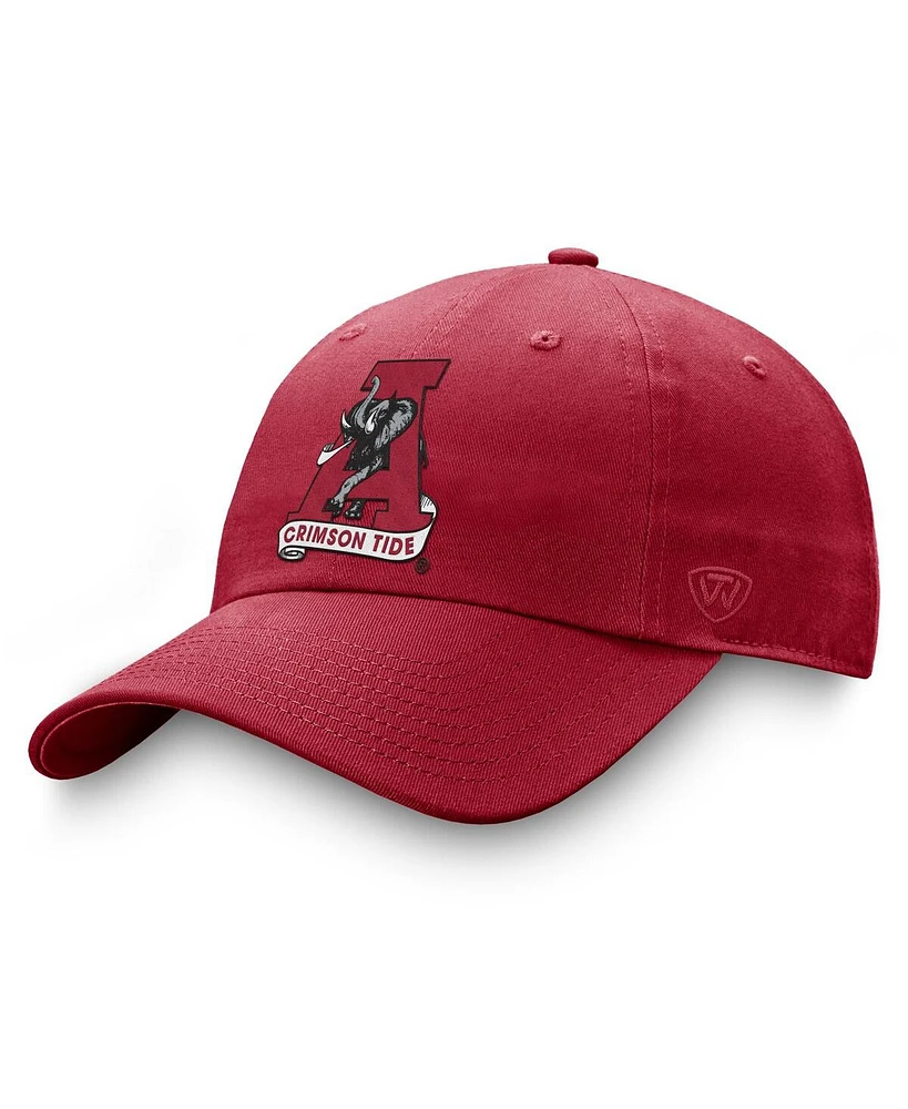 Top of the World Men's Crimson Alabama Crimson Tide Staple Alternate Logo Adjustable Hat