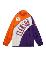 Mitchell & Ness Men's Purple/Orange Clemson Tigers Arched Retro Lined Full-Zip Windbreaker Jacket