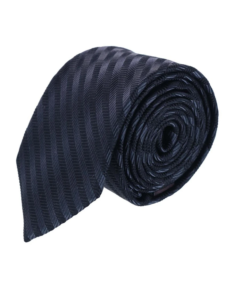 Trafalgar Men's Nathanial Regal Patterned Diagonal Line Silk Business Necktie